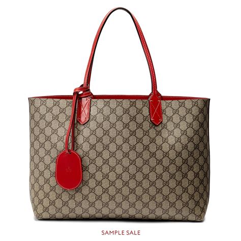 gucci reversible gg medium leather tote|Gucci gg supreme reversible tote.